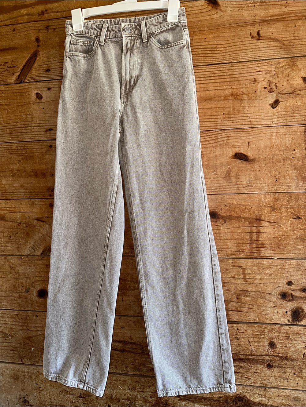 & Denim Ultra High Waist Wide Leg Jeans